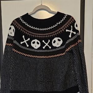 Black Skull Pattern Sweater